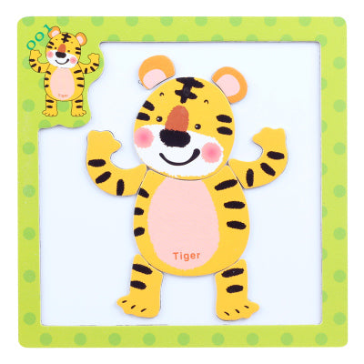 Fun Magnetic Animal Cartoon Puzzle Preschool Puzzle Teaching Aid