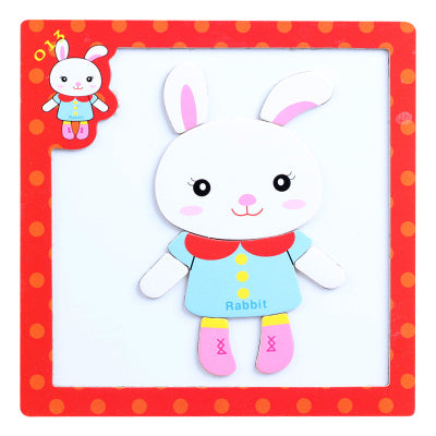 Fun Magnetic Animal Cartoon Puzzle Preschool Puzzle Teaching Aid