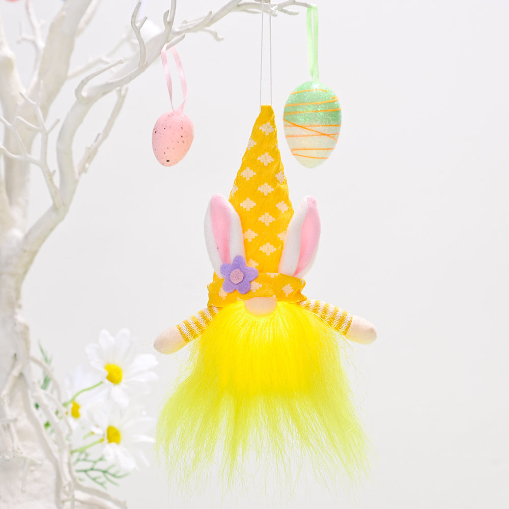 Easter Ornament With Light Faceless Doll