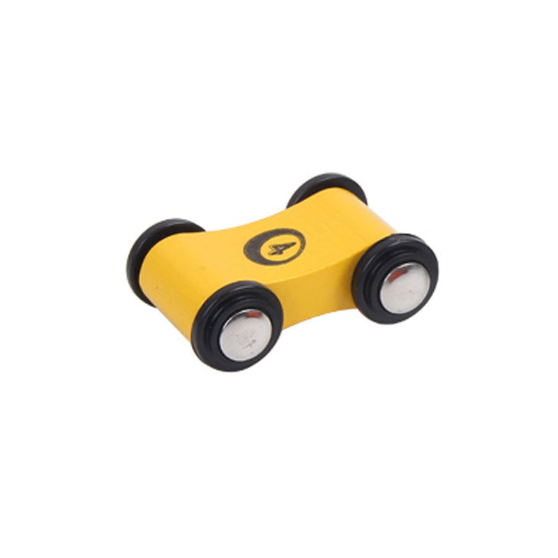 Wooden Speed Skating Track Pull Back Mini Race Car
