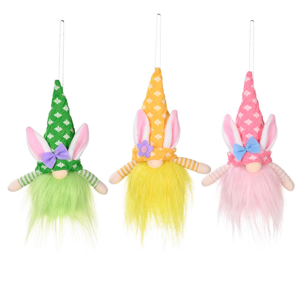 Easter Ornament With Light Faceless Doll