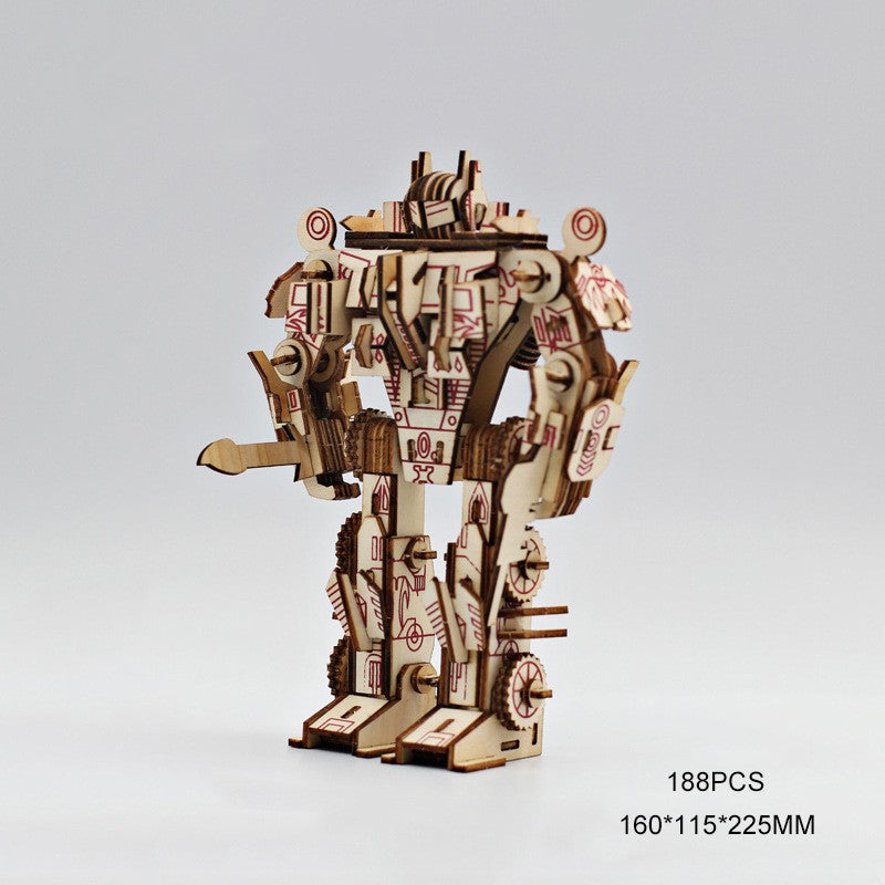 DIY Wooden Three-dimensional Puzzle Construction Animal Ornaments Children's Assembly Insert Toys
