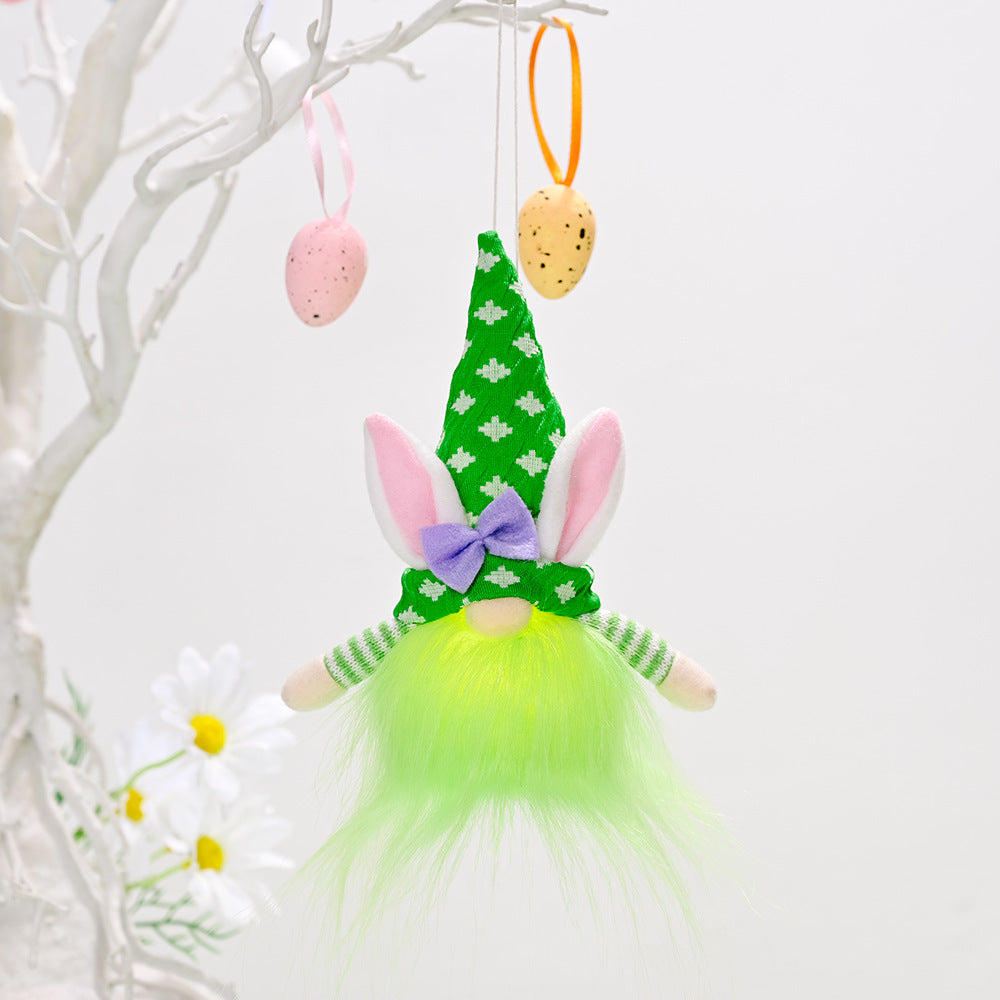 Easter Ornament With Light Faceless Doll