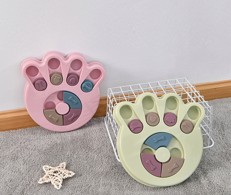 Dog eating interactive stuffy toy
