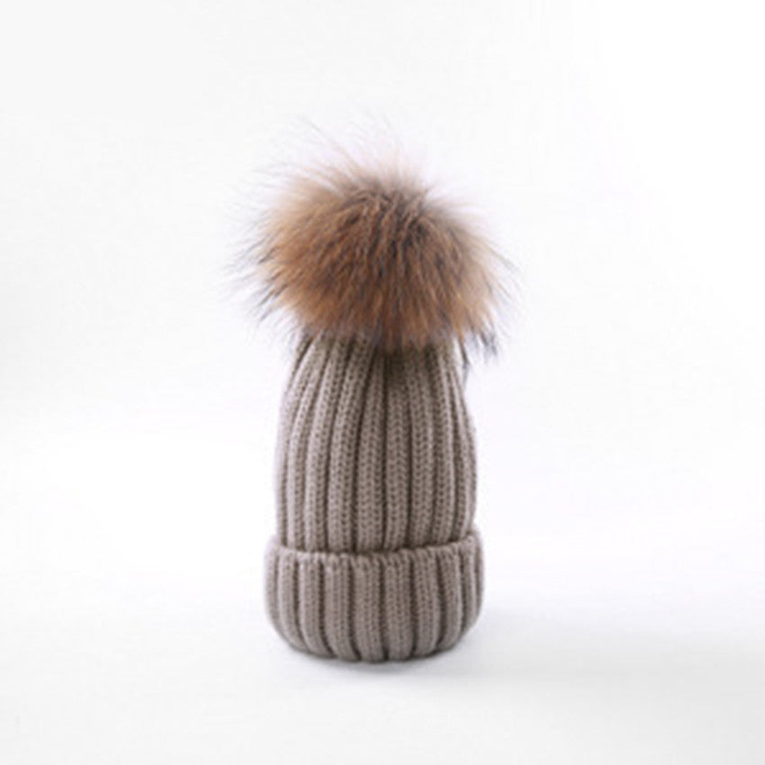 Autumn and winter new scorpion hair ball children's wool hat