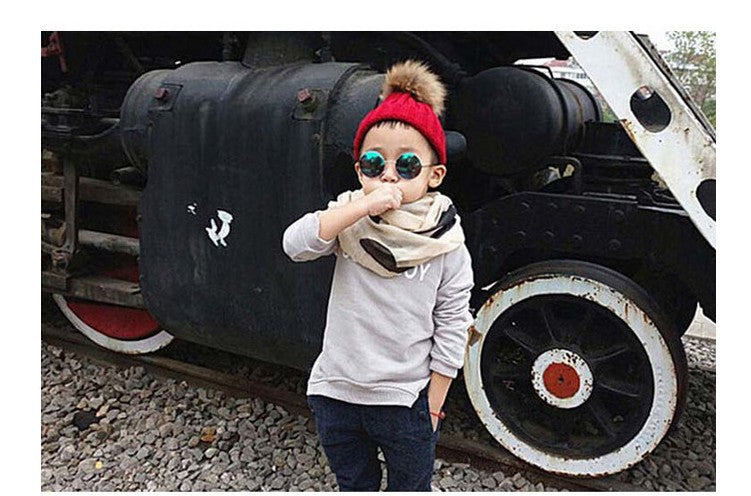 Autumn and winter new scorpion hair ball children's wool hat