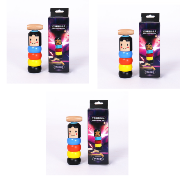 Immovable Tumbler Magic Stubborn Wood Toy Funny Unbreakable Toy Magic Tricks