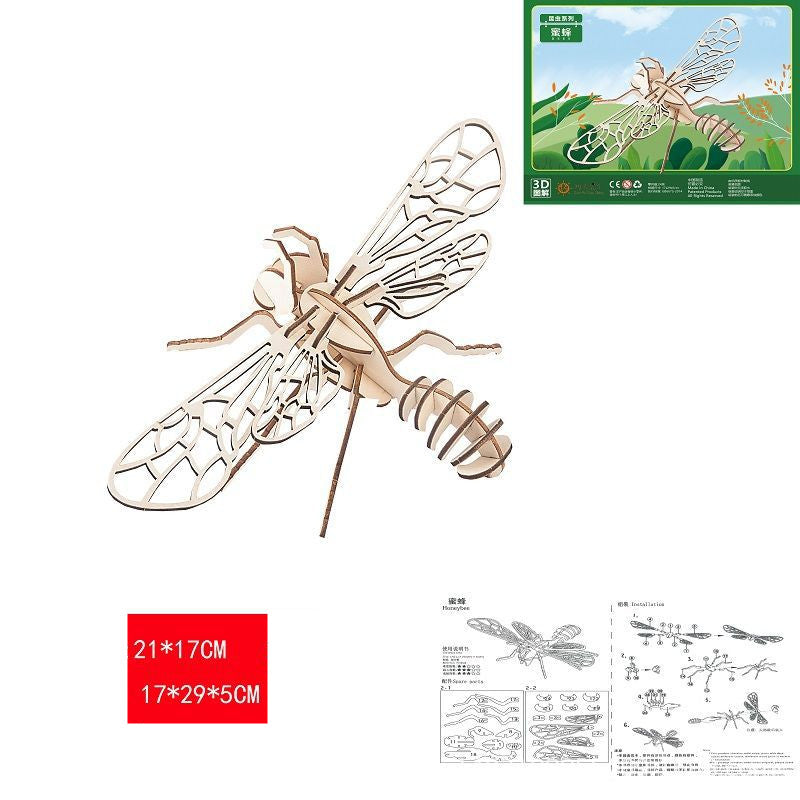 New Wooden 3D Panel Insect Model Toy