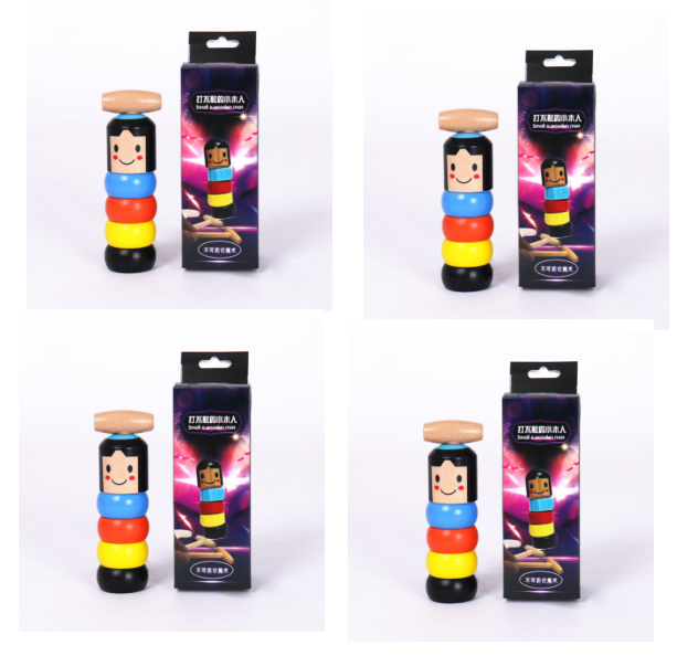 Immovable Tumbler Magic Stubborn Wood Toy Funny Unbreakable Toy Magic Tricks