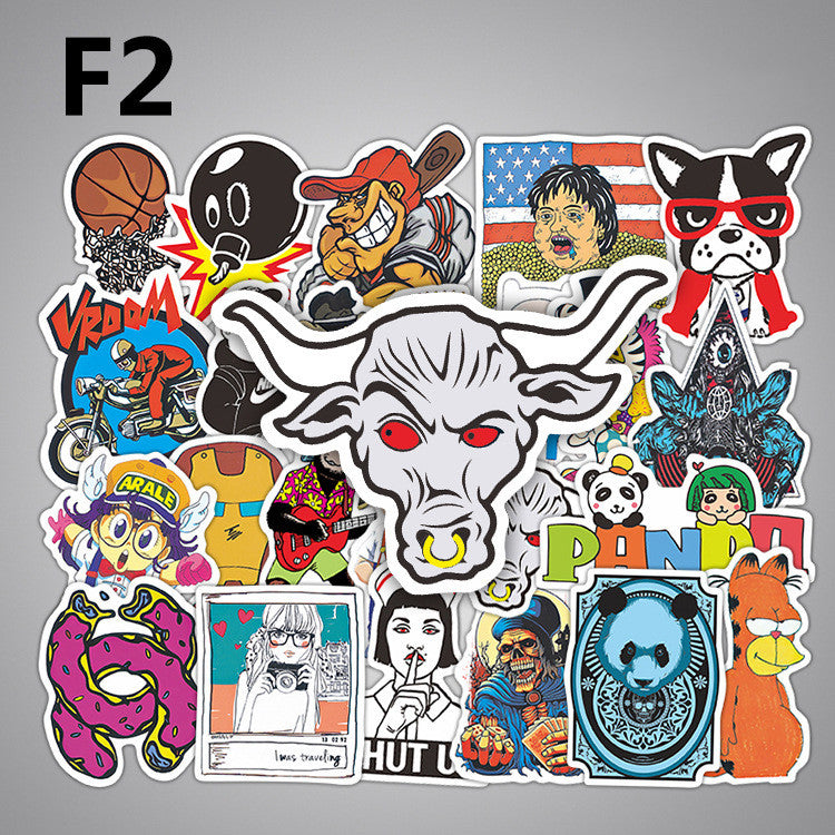 Stickers For Laptop Skateboard Luggage Bike Styling Car Doodle