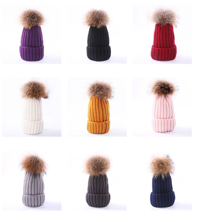 Autumn and winter new scorpion hair ball children's wool hat