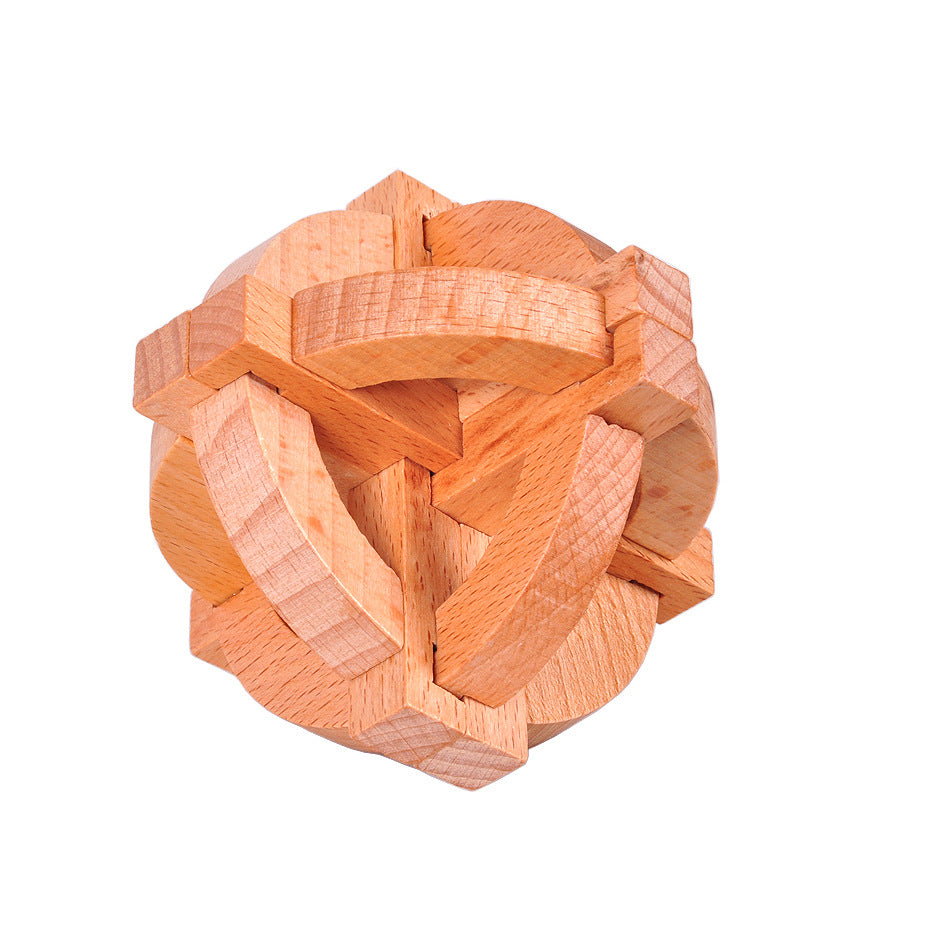 Box Wooden Luban Lock Ball Center Luban Lock Ball Mechanism Lock Possession