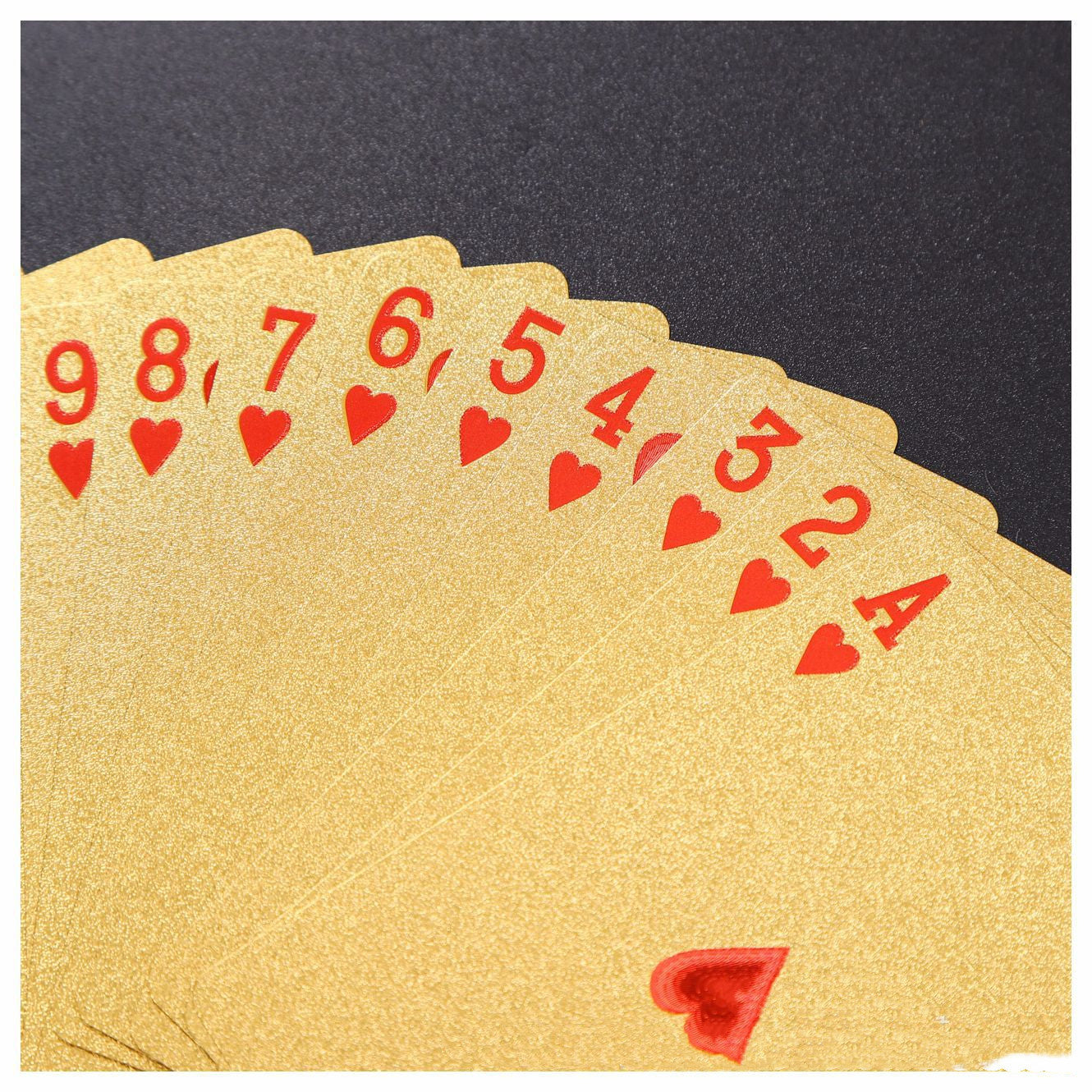 Gold Foil Plaid Playing Card Supply Yellow Gold Local Tyrant Gold Poker Pvc Waterproof Board Game Card