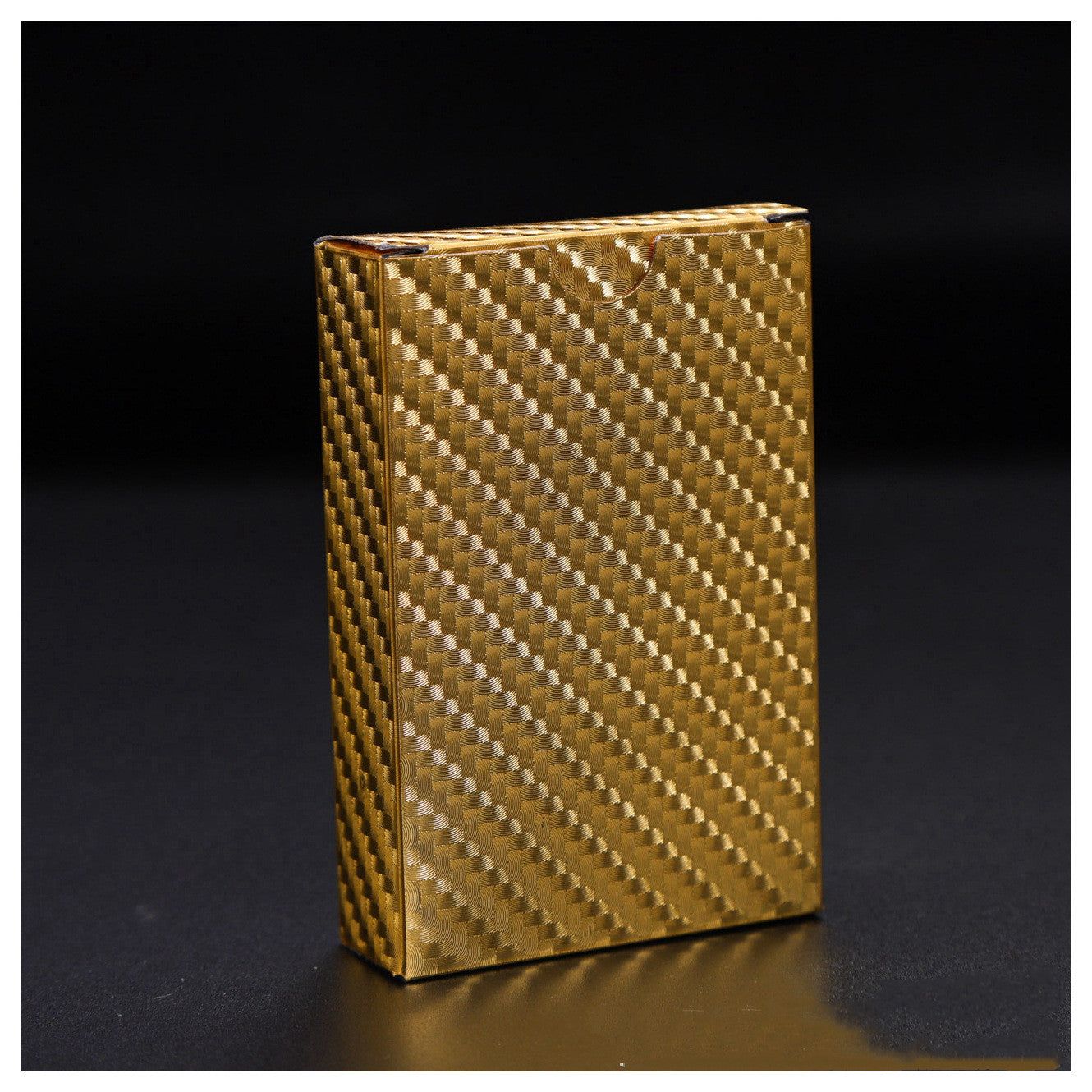 Gold Foil Plaid Playing Card Supply Yellow Gold Local Tyrant Gold Poker Pvc Waterproof Board Game Card