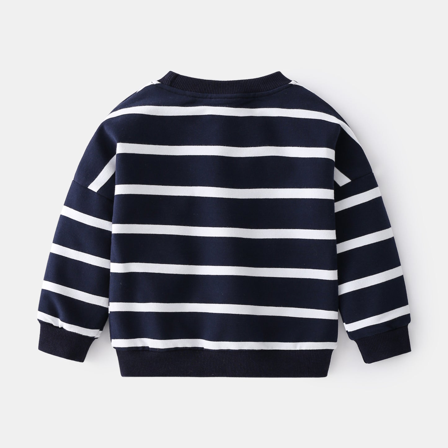 2021 Spring Boys Striped Sweater Casual Loose Round Neck Pullover Sweater Cotton