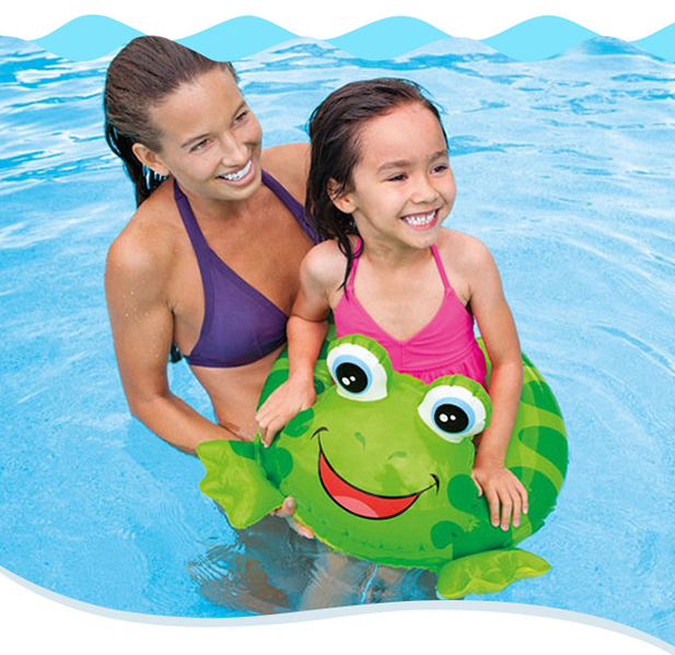 Little Yellow Duck Frog Penguin Swimming Circle