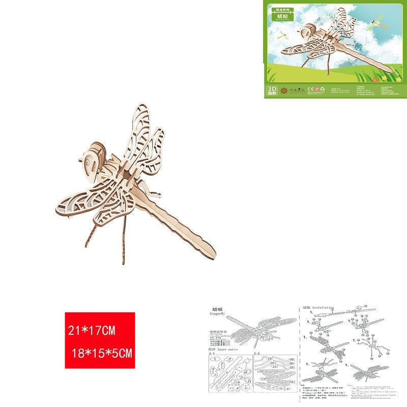 New Wooden 3D Panel Insect Model Toy