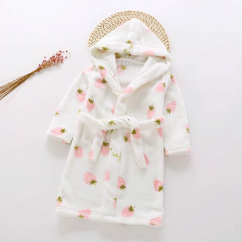 Children's flannel bathrobes