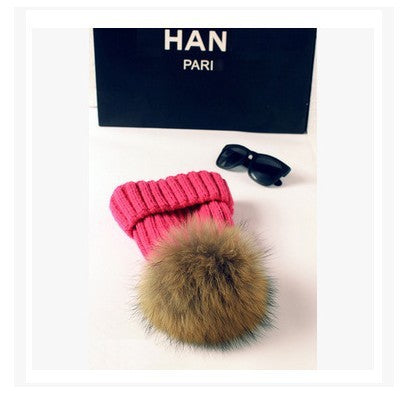 Autumn and winter new scorpion hair ball children's wool hat