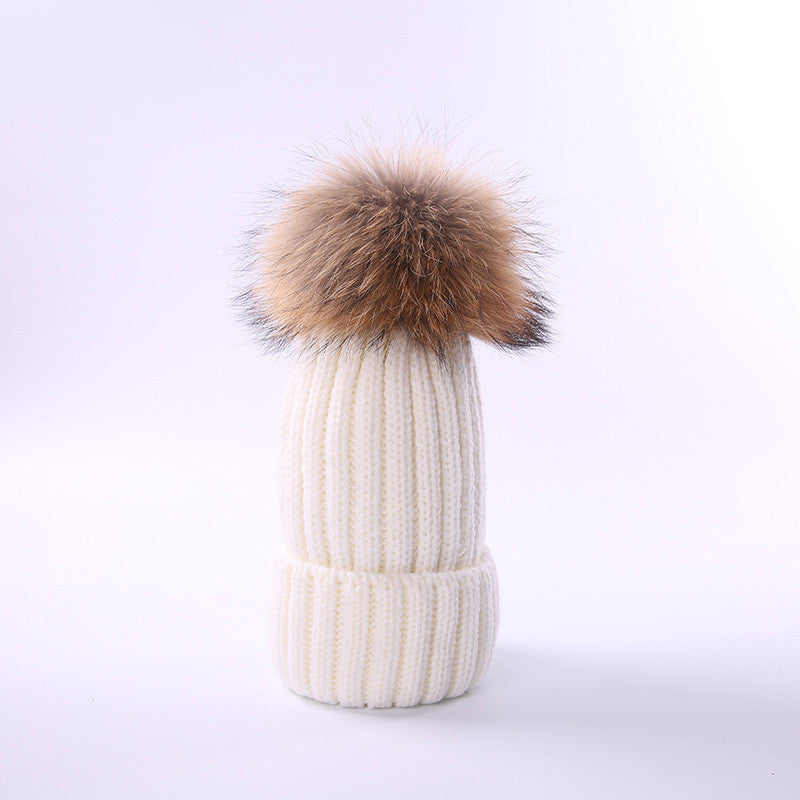Autumn and winter new scorpion hair ball children's wool hat
