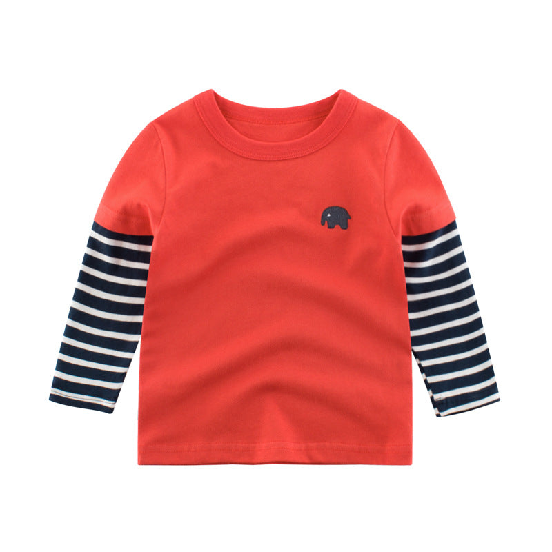 Korean children's long-sleeved t-shirt cotton girls bottoming shirt