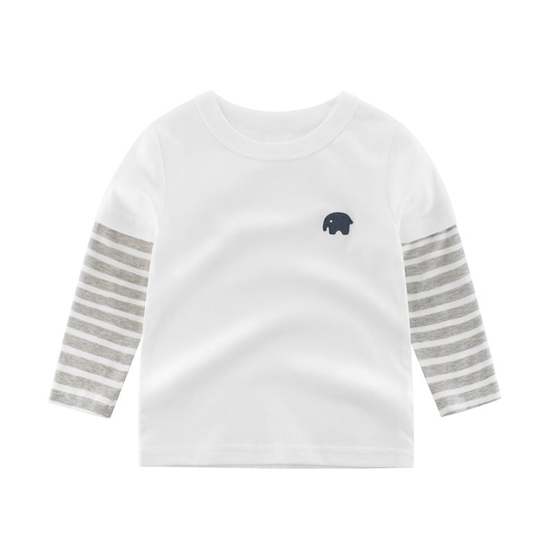 Korean children's long-sleeved t-shirt cotton girls bottoming shirt