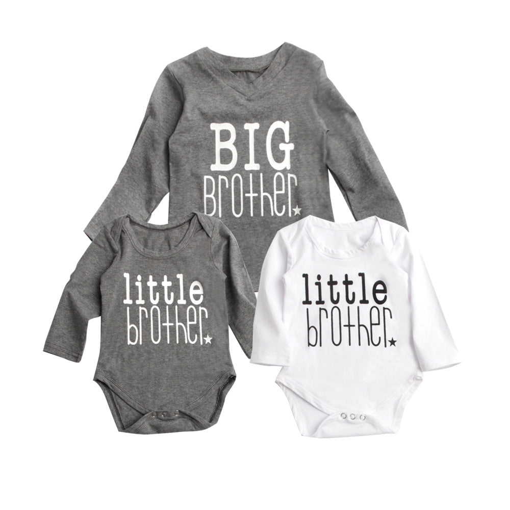 Twins Clothes Letter Long Sleeve T Shirt