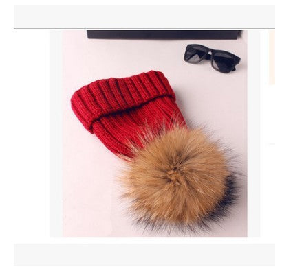 Autumn and winter new scorpion hair ball children's wool hat