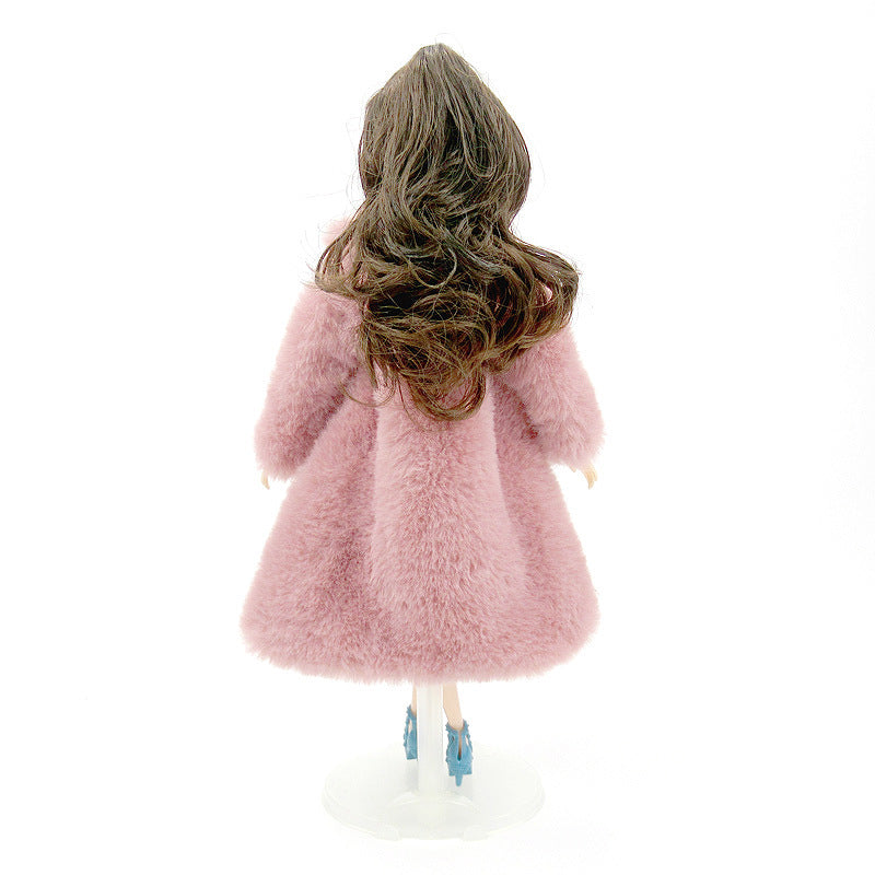 Casual Girl Doll Fashion Plush Coat Cloak