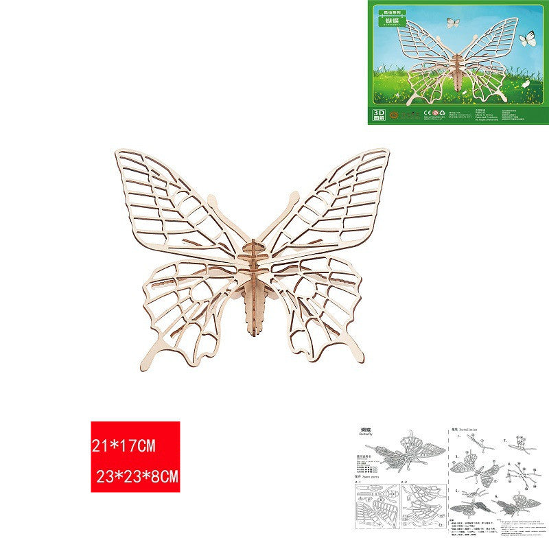 New Wooden 3D Panel Insect Model Toy