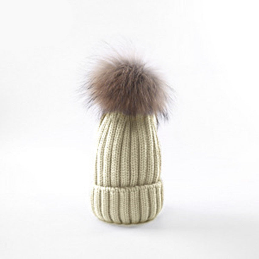 Autumn and winter new scorpion hair ball children's wool hat