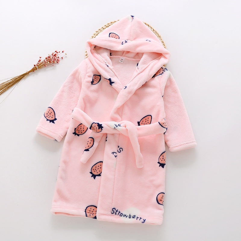 Children's flannel bathrobes