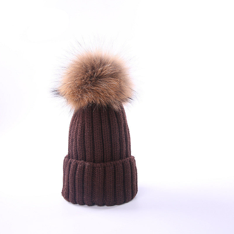 Autumn and winter new scorpion hair ball children's wool hat