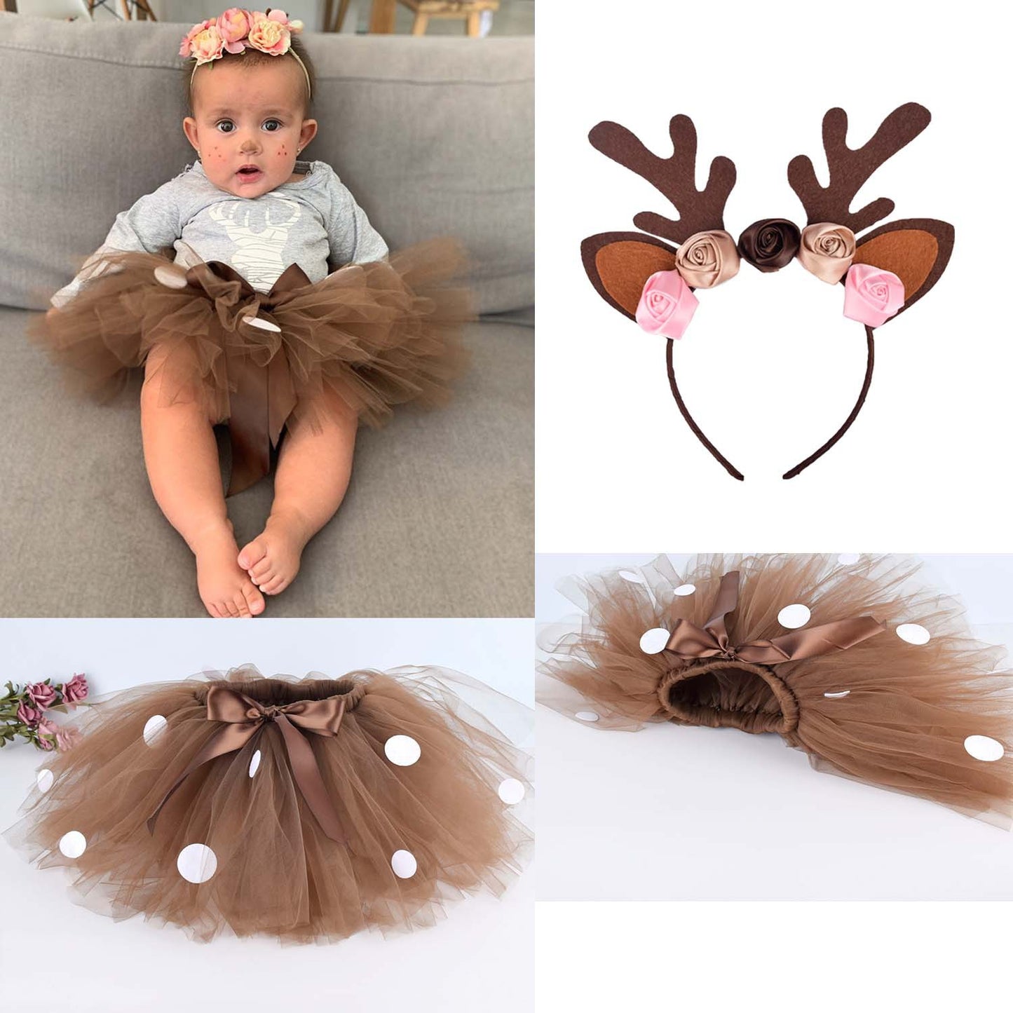Photography Tutu Skirt Suit Christmas Elk Skirt