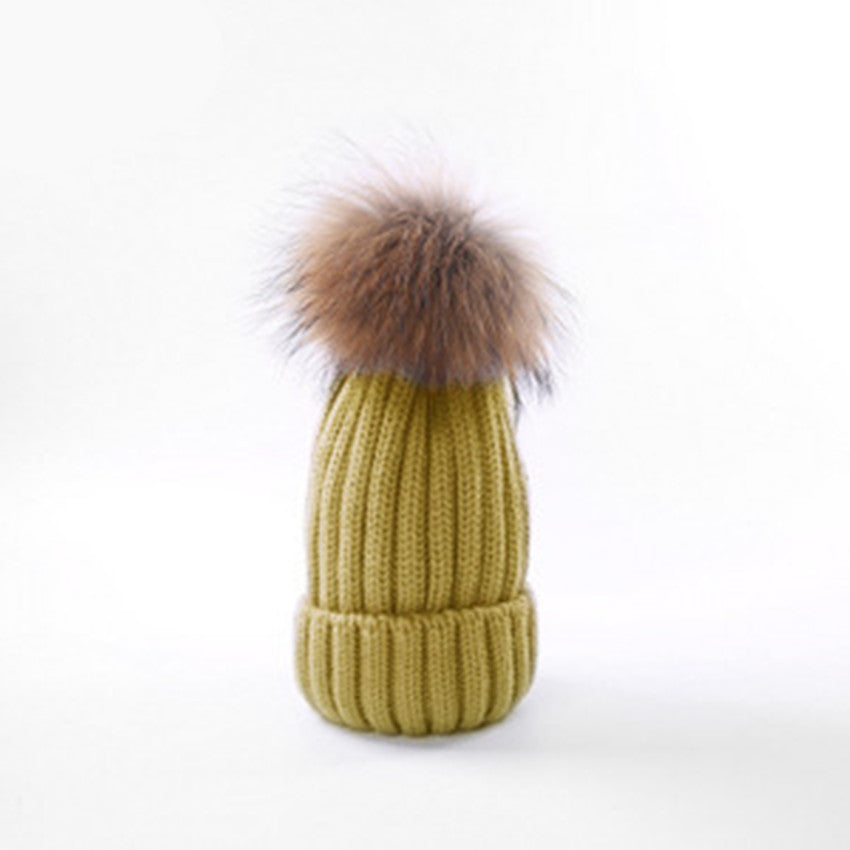 Autumn and winter new scorpion hair ball children's wool hat