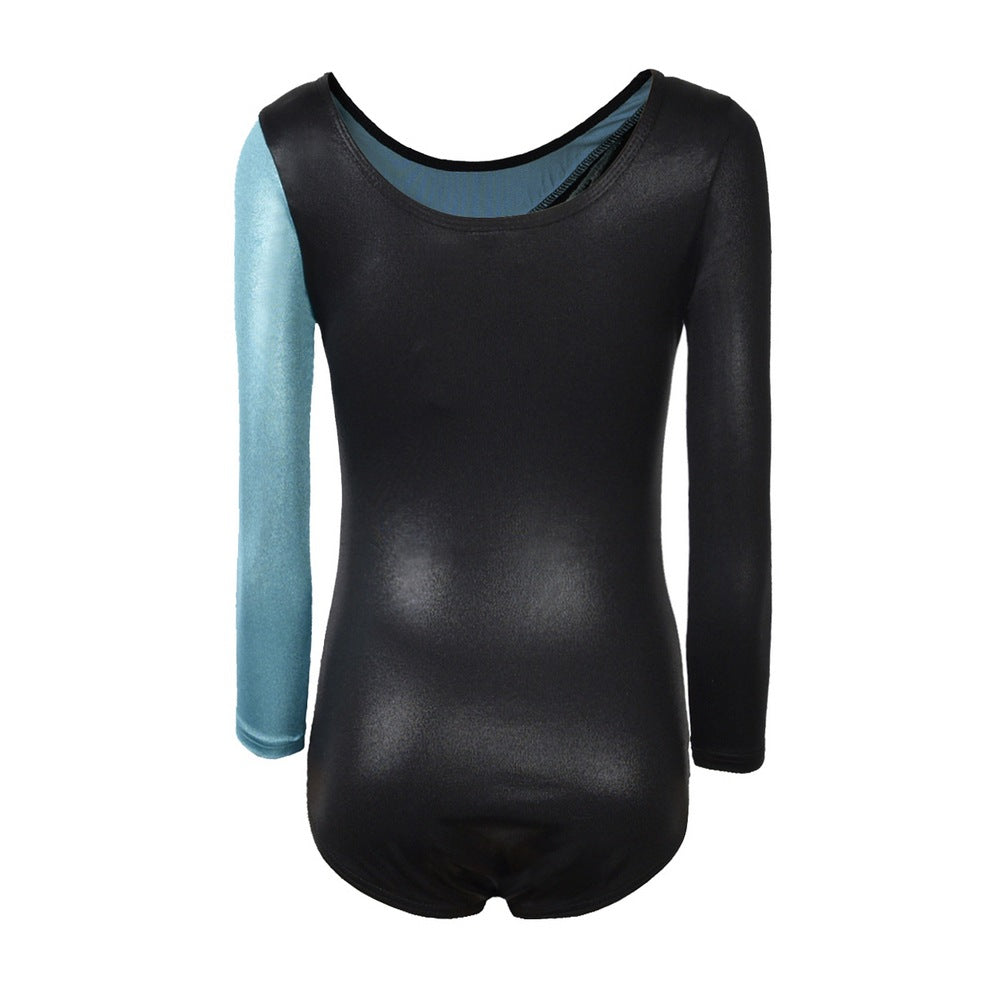 Girls' Long-sleeved Ballet Dress With Diamonds And Breathable