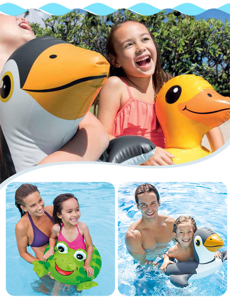 Little Yellow Duck Frog Penguin Swimming Circle