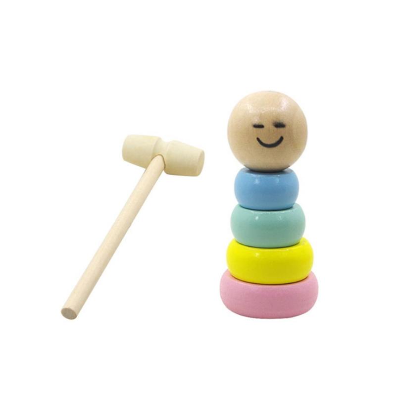 Immovable Tumbler Magic Stubborn Wood Toy Funny Unbreakable Toy Magic Tricks