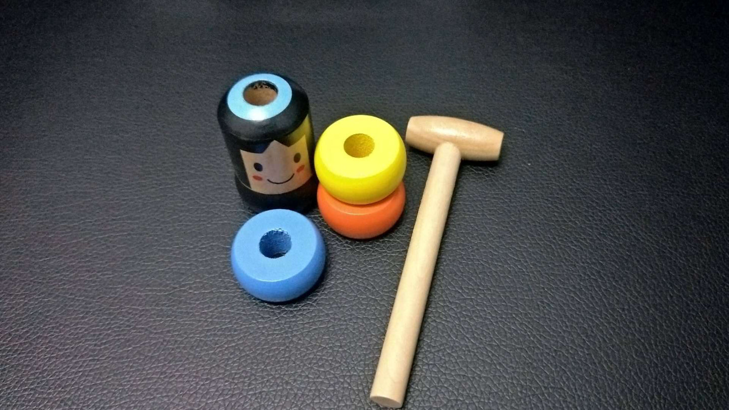 Immovable Tumbler Magic Stubborn Wood Toy Funny Unbreakable Toy Magic Tricks