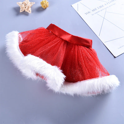 Infant Photography Christmas Party Pettiskirt With Headgear
