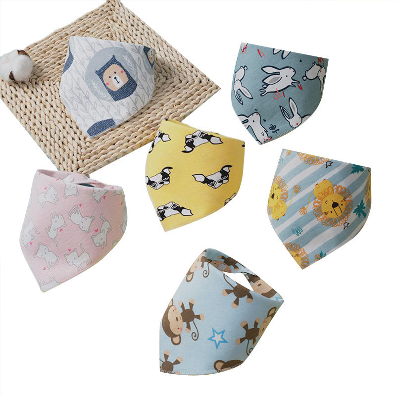 Triangle Scarf Children's Bib Double-sided Saliva Towel Custom