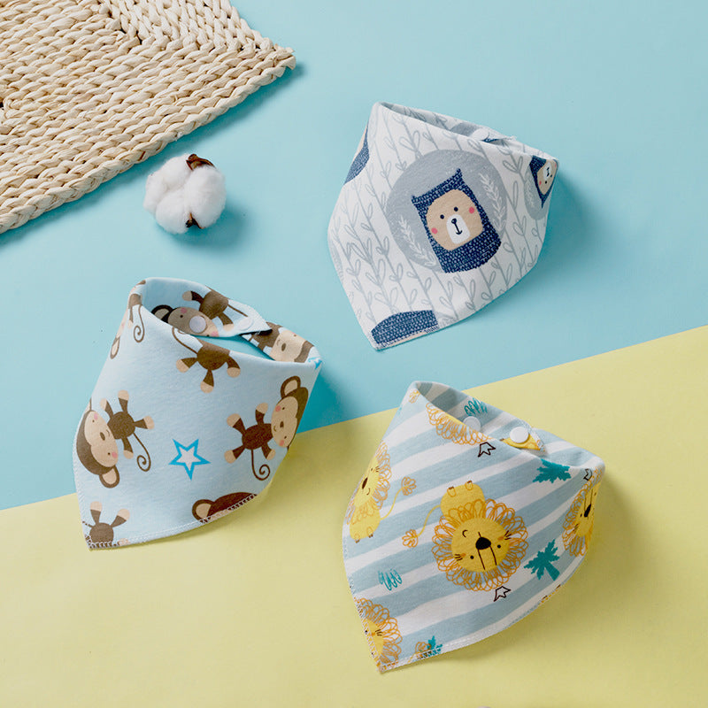 Triangle Scarf Children's Bib Double-sided Saliva Towel Custom