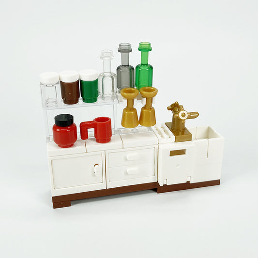 Cabinet Creative Toys Tableware Appliance Building Blocks