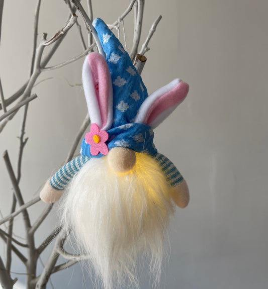 Easter Ornament With Light Faceless Doll