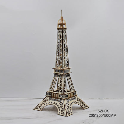 DIY Wooden Three-dimensional Puzzle Construction Animal Ornaments Children's Assembly Insert Toys
