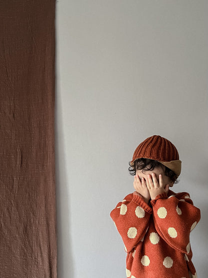 Polka Dot Printed Vintage Pullover Fashion Knitwear