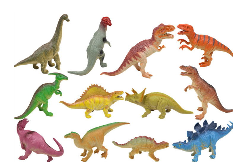 Jurassic bagged simulation soft rubber will be called vocal dinosaur 12 mixed cartoon plastic children's toy model