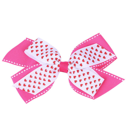 Children's Heart Shaped Dovetail Bow Hair Clip