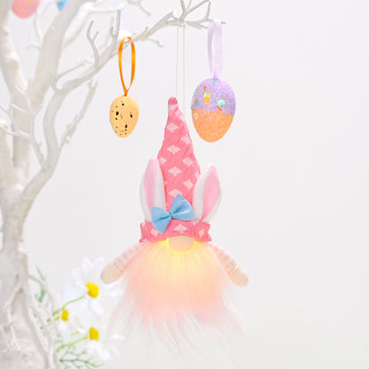 Easter Ornament With Light Faceless Doll