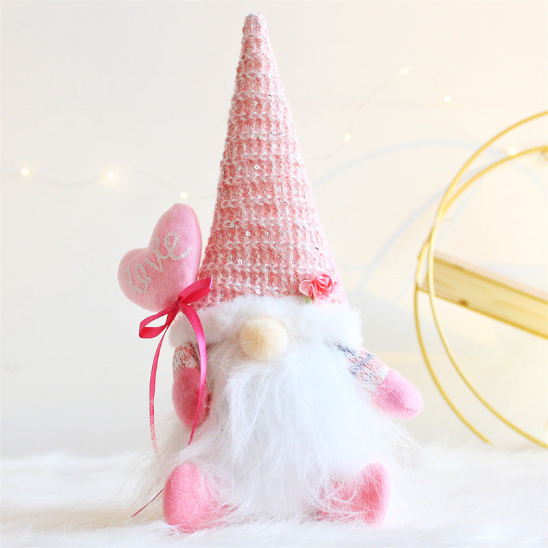 Valentine's Day Decoration Love Gnome Faceless Doll Ornament